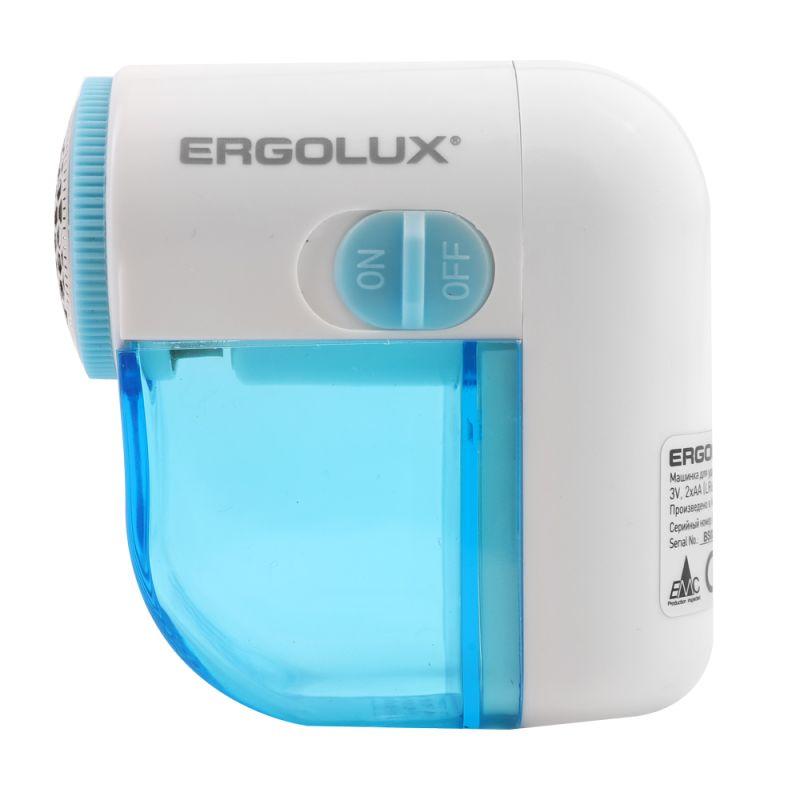 ERGOLUX ELX-LR01-C40 бело-голубой (машинка для удаления катышков, 2xLR6(AA))