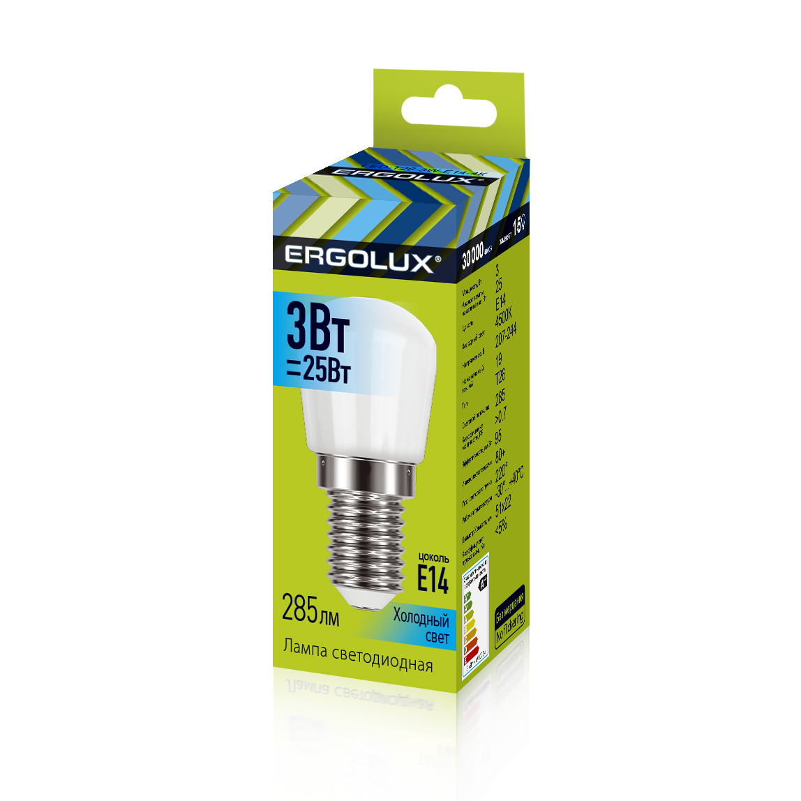 Ergolux LED-T26-3W-E14-4К (Эл.лампа светодиодная Т26 3Вт Е14 4500К 220-240В)