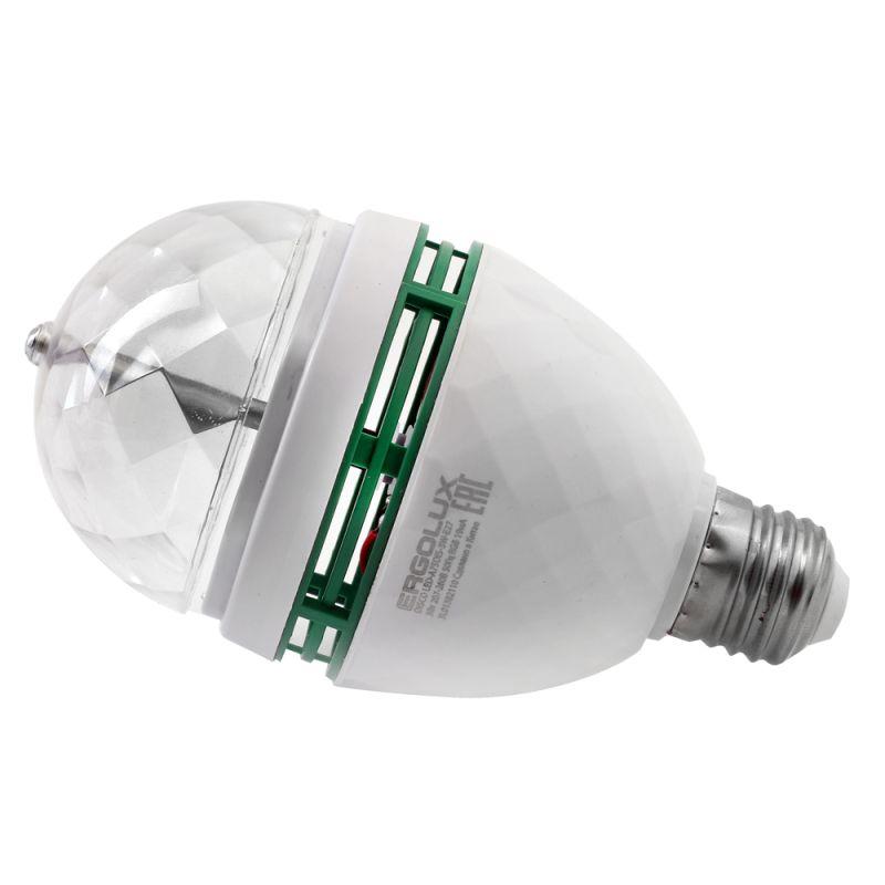 Ergolux LED-A75DIS-3W-E27 (Эл.лампа светодиодная DISCO 3Вт Е27 RGB 220-240В)