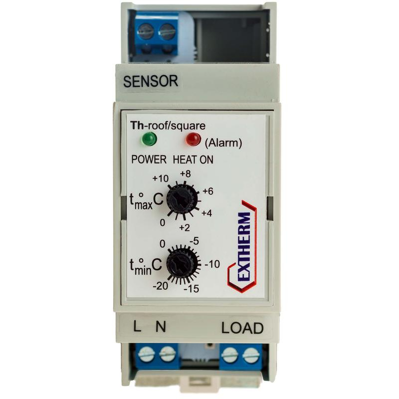 Термостат механический 16А для систем антиобледенения на DIN-рейку EXTHERM Th-roof