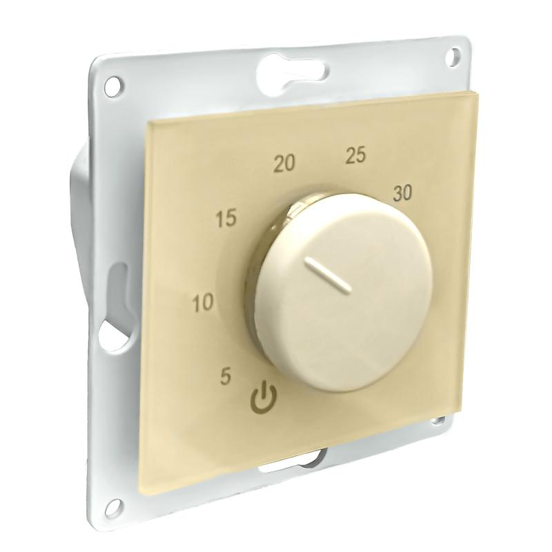 Термостат механический Th-HF-G-B 16А 3.6кВт для теплых полов датчик пола с возможн. установкой в рамку Schneider Glossa беж. Extherm Th-HF-G-B