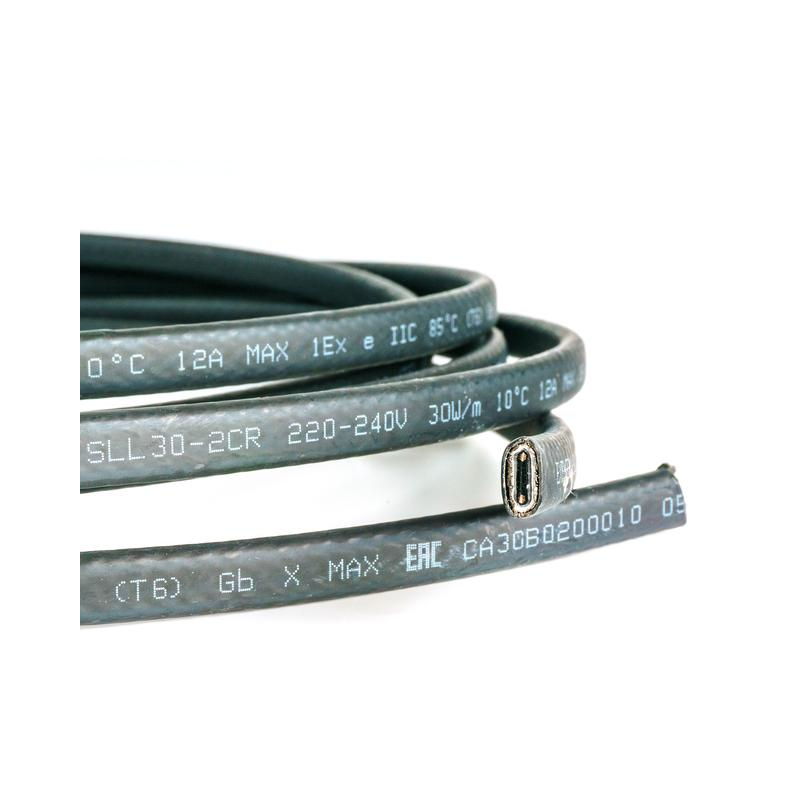 Кабель нагрев. саморег. 40Вт/м с экраном 220В сертификат Ex 16AWG (термопласт) Extherm SXLL40-2CR