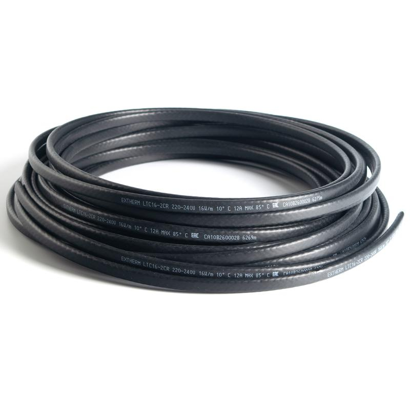 Кабель нагревательный саморег. 16Вт/м 220В с экраном термопласт Extherm LXTC16-2CR