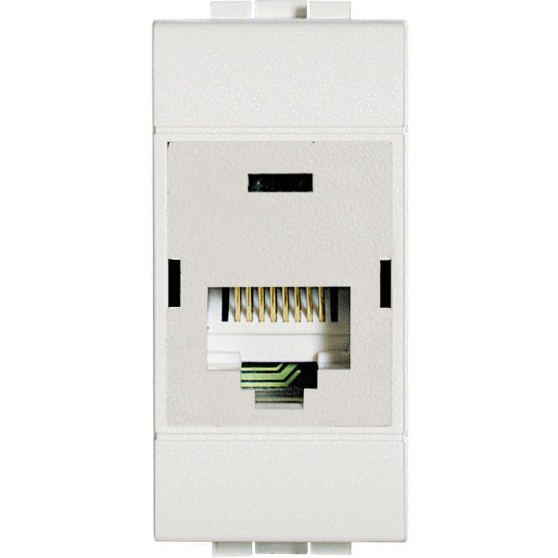 Розетка компьютерная LivingLight RJ45 UTP CAT.6 IDC110 бел. Leg BTC N4262C6