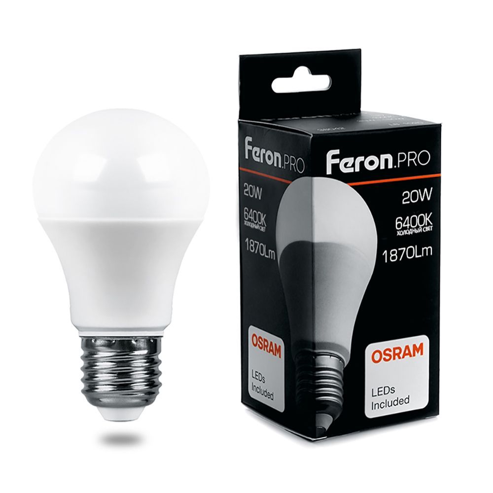 Лампа светодиодная Feron.PRO LB-1020 Шар E27 20W 6400K