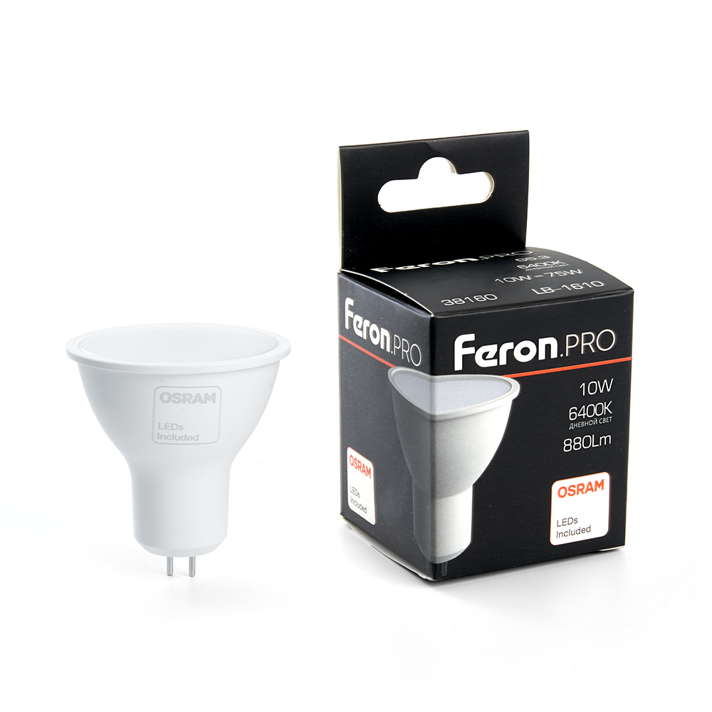 Лампа светодиодная Feron.PRO LB-1610 MR16 G5.3 10W 6400K