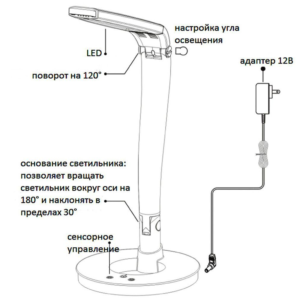 Настольный светодиодный светильник Feron DE1705 4,8W, розовый