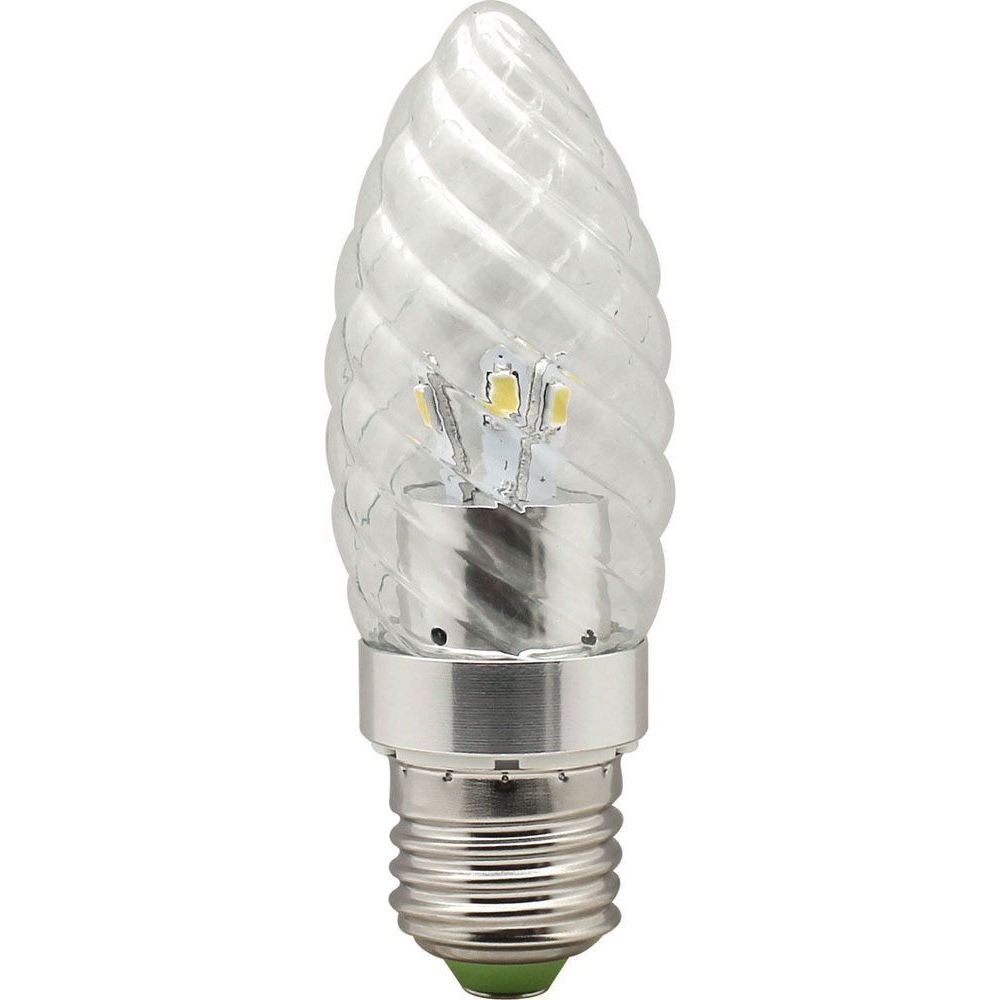 Лампа светодиодная, 6LED(3.5W) 230V E27 2700K хром, LB-77