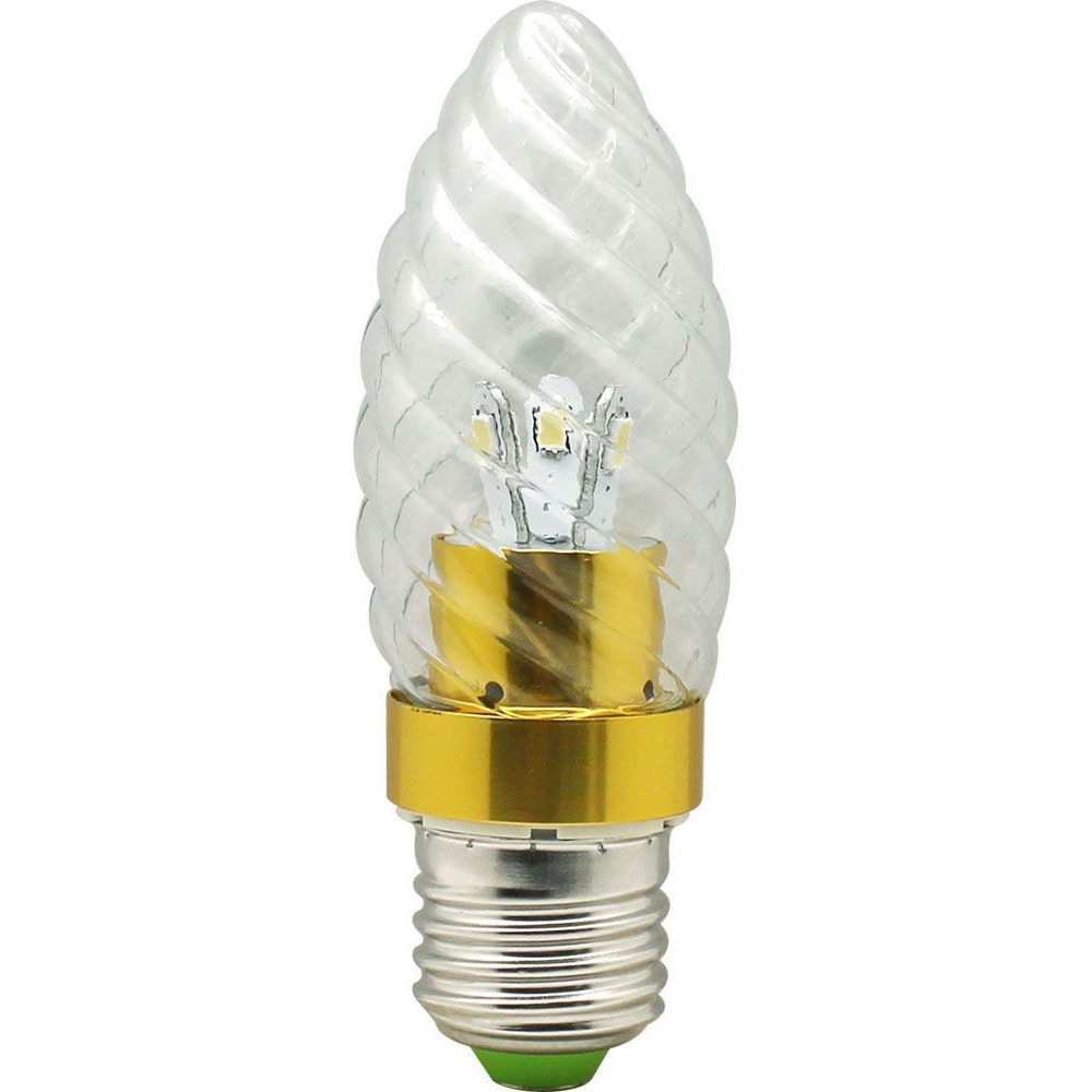 Лампа светодиодная, 6LED(3.5W) 230V E27 2700K золото, LB-77