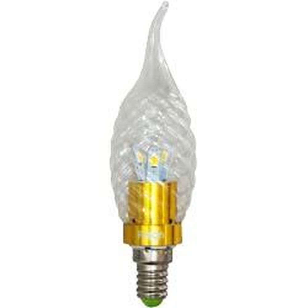 Лампа светодиодная, 6LED(3.5W) 230V E14 6400K золото, LB-78