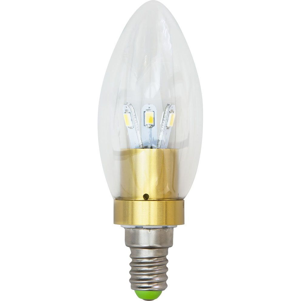 Лампа светодиодная, 6LED(3.5W) 230V E14 2700K золото, LB-70