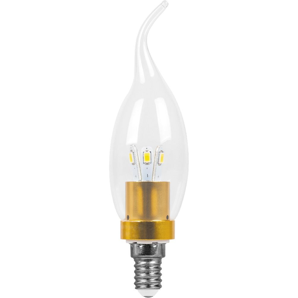 Лампа светодиодная, 6LED(3.5W) 230V E14 6400K золото, LB-71