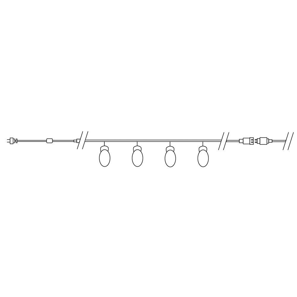 Светодиодная гирлянда Feron CL56 фигурная 4м+2м 220V разноцветная c питанием от сети