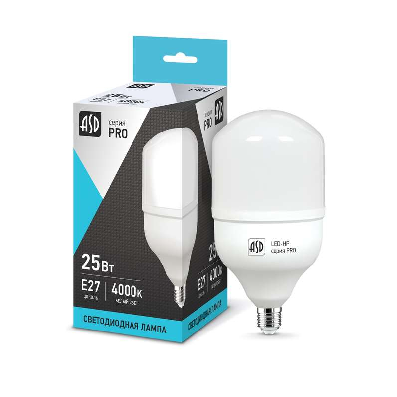 Лампа светодиодная LED-HP-PRO 25Вт 4000К нейтр. бел. E27 2250лм 230В ASD 4690612018706