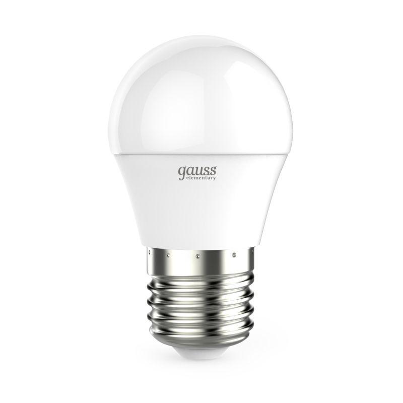 Лампа светодиодная Elementary Globe E27 8Вт 4100К Gauss 53228