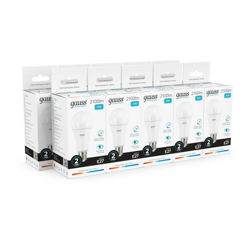 Лампа светодиодная Elementary A67 25Вт E27 4100К Gauss 73225