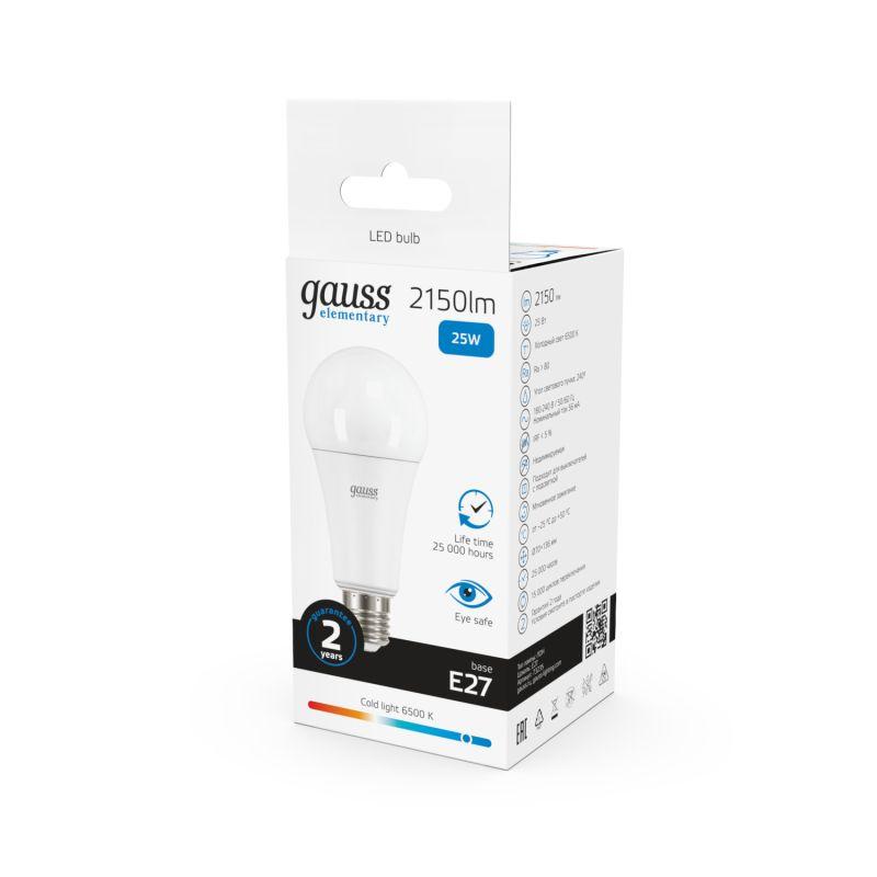 Лампа светодиодная Elementary A67 25Вт E27 6500К Gauss 73235