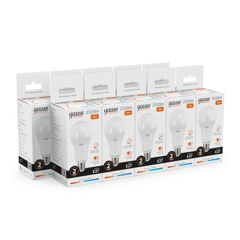Лампа светодиодная Elementary A67 30Вт E27 3000К Gauss 73219