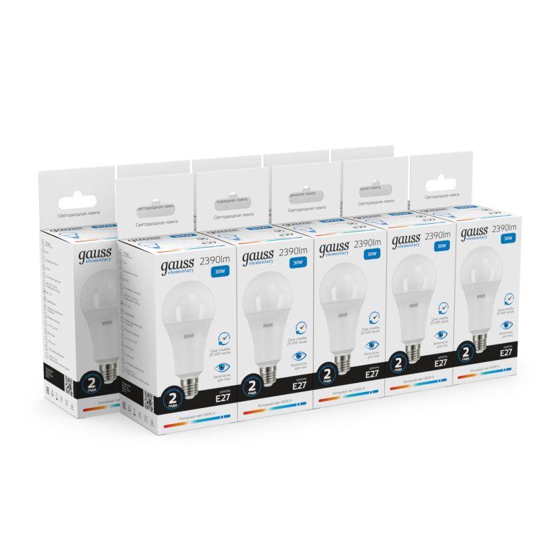 Лампа светодиодная Elementary A67 30Вт E27 6500К Gauss 73239