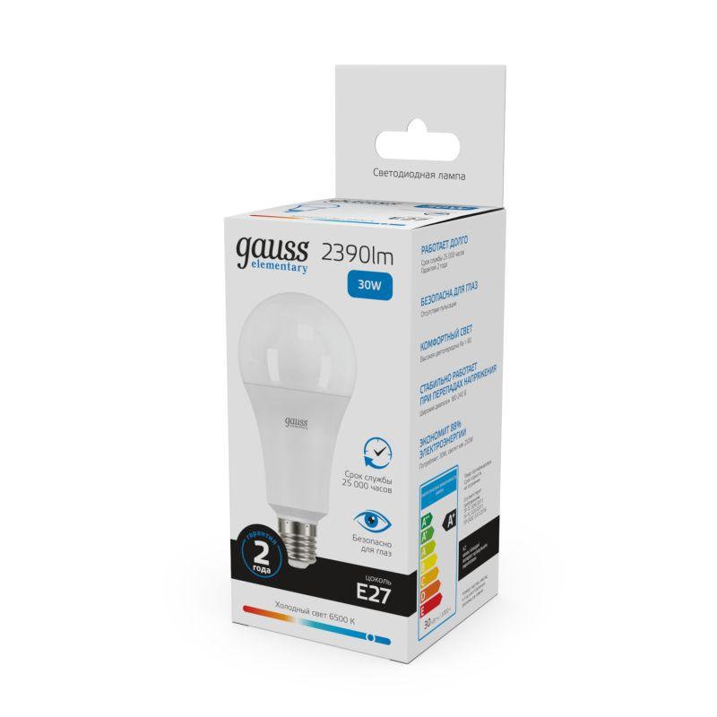 Лампа светодиодная Elementary A67 30Вт E27 6500К Gauss 73239