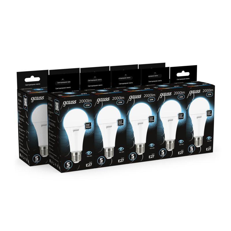 Лампа светодиодная Black A70 22Вт 4100К E27 Gauss 102502222