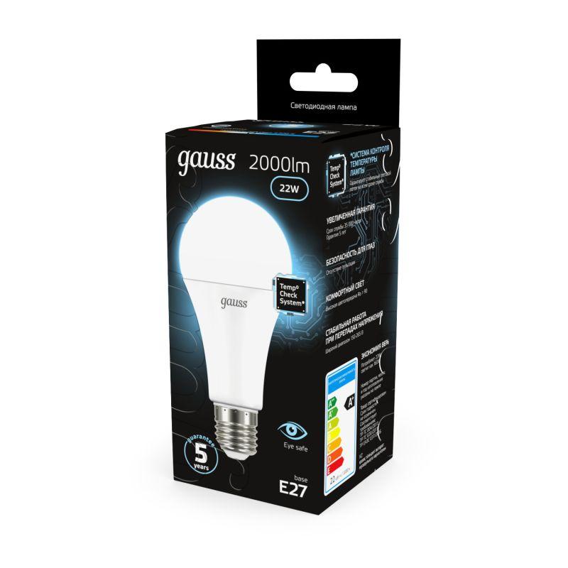 Лампа светодиодная Black A70 22Вт 4100К E27 Gauss 102502222
