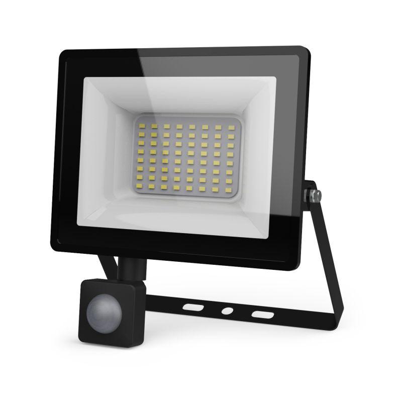 Прожектор светодиодный Elementary 50Вт 3500лм IP65 6500К с датчиком движения Gauss 628511350