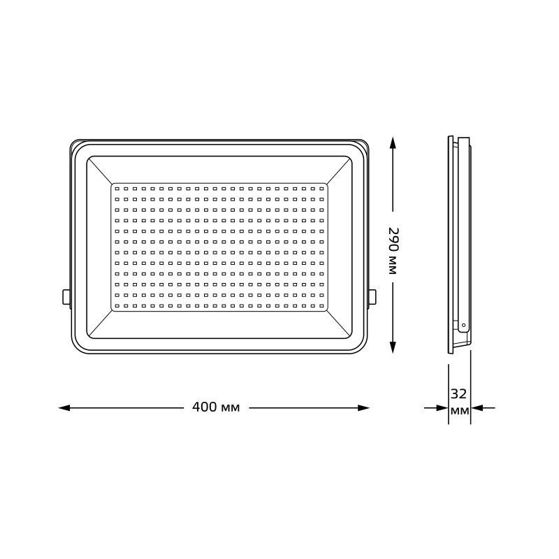 Прожектор светодиодный Qplus 200Вт 6500К 24000лм IP65 графит. сер. 1/2 Gauss 690511200