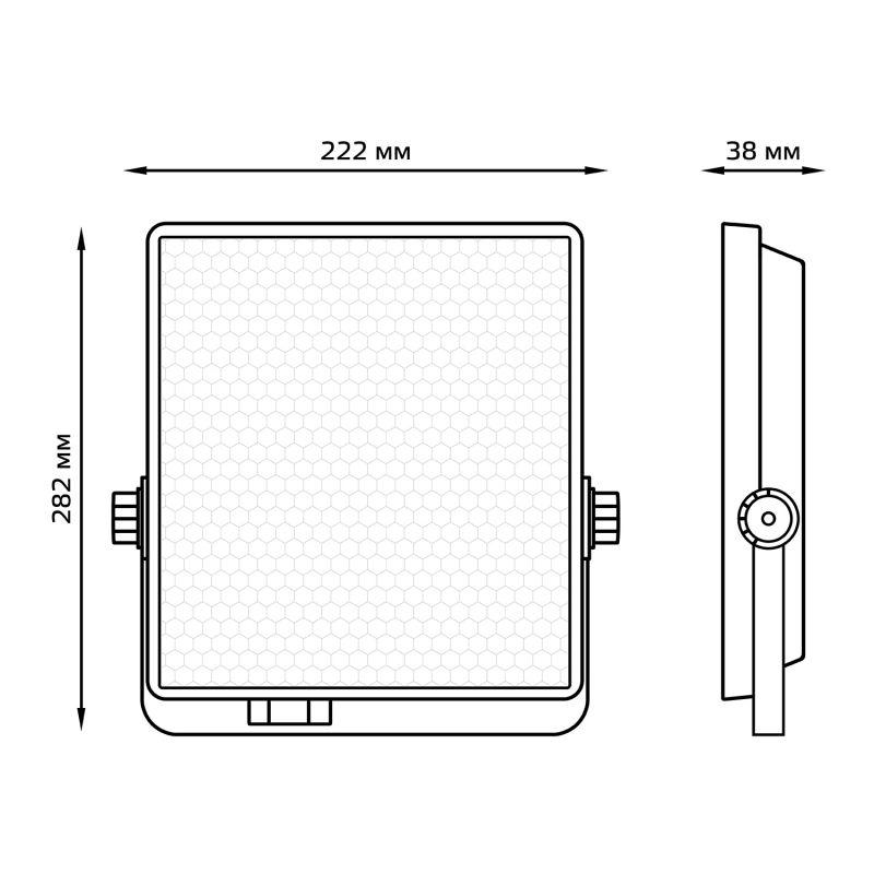 Прожектор светодиодный ДО-70 Вт 6300 Лм 6500К IP65 IK07 черный EVO Gauss (687511370)