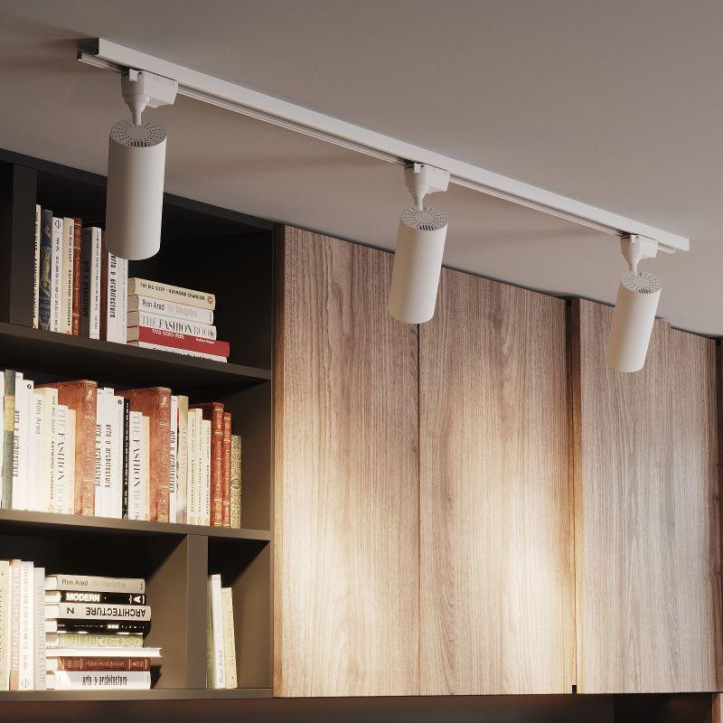 Светильник трековый однофазный ДПО LED-8 Вт 750 Лм 4000K IP20 белый 45х155 мм цилиндр линза 36 грд 180-220 В Track Gauss (TR077)