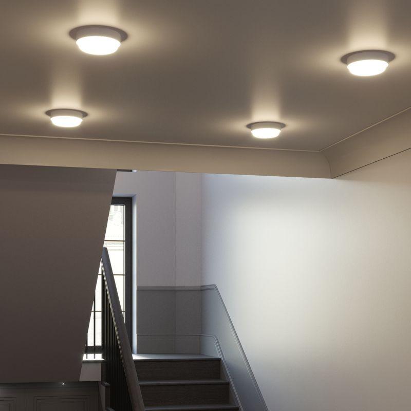 Светильник светодиодный ДБП-15 Вт 1100 Лм 4000K IP65 D155х52 мм ЖКХ круг с микроволновым датчиком Elementary Gauss (126411215-S)