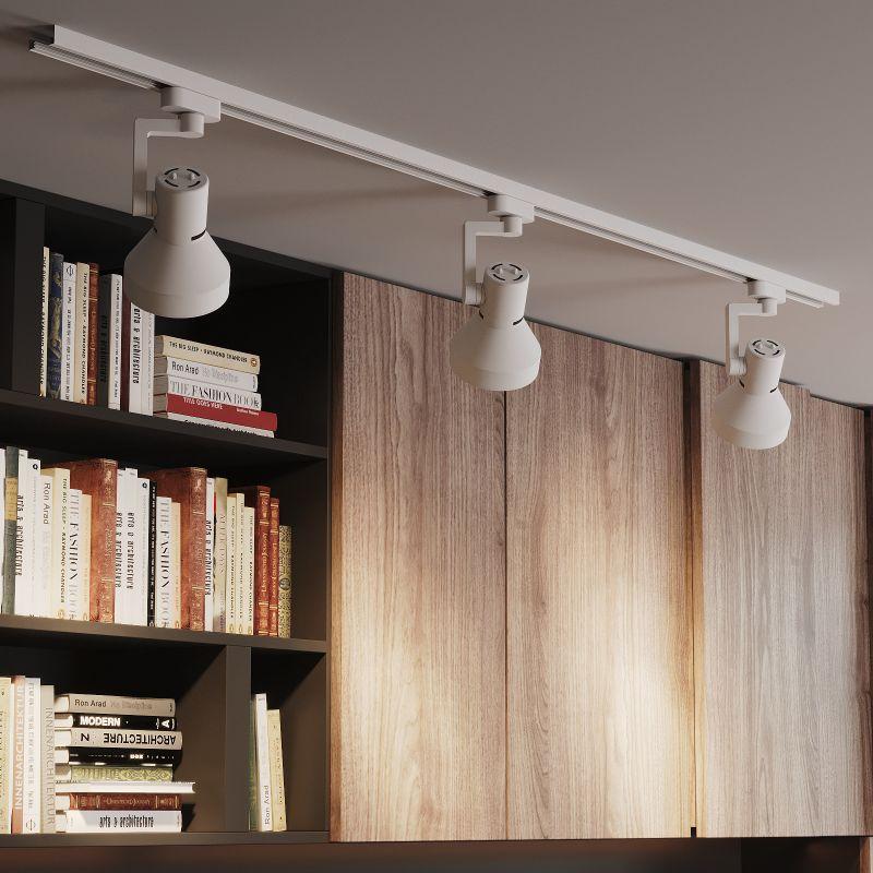 Светильник трековый однофазный ДПО под лампу E27 IP20 белый 112х230 мм конус 220 В Track Gauss (TR014)