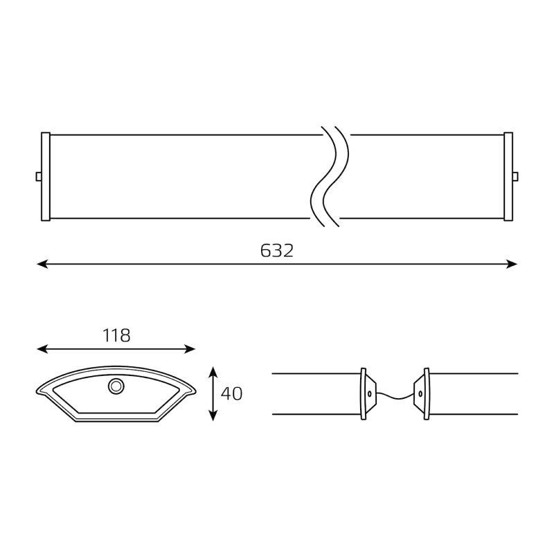 Светильник для светодиодных ламп ДПО-11 2х10 001 2х600 мм IP40 632х118х40 мм (Аналог ЛПО 2х18) ЛАЙТ Gauss без ламп (909427260)