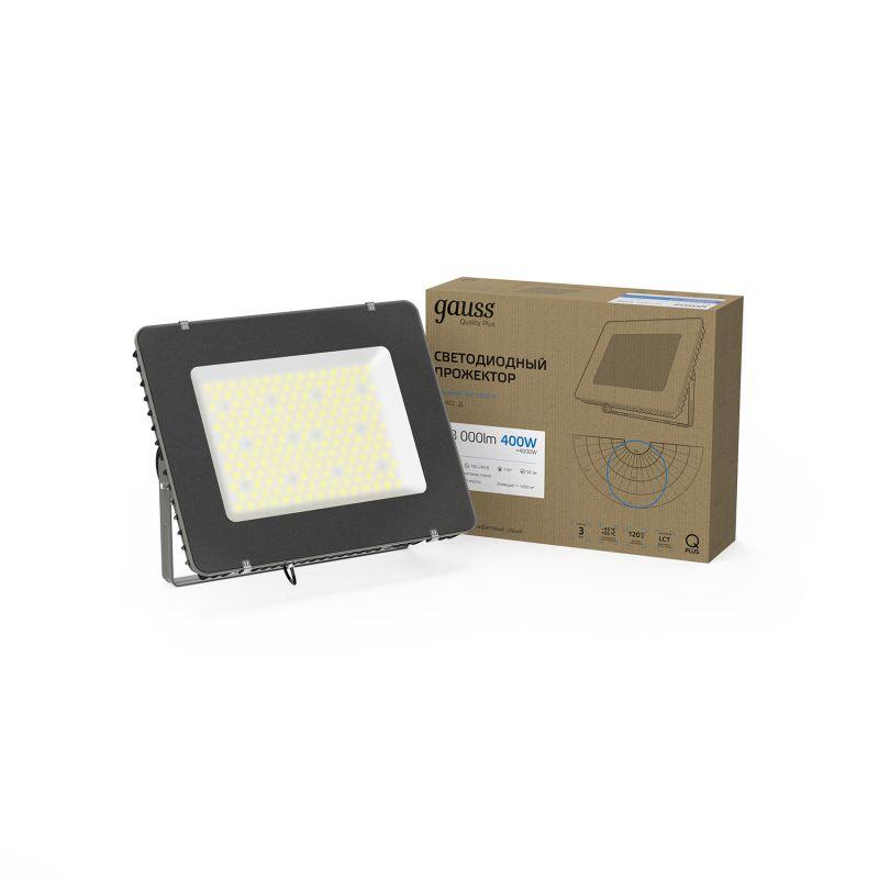 Прожектор светодиодный ДО 400 Вт 48000 Лм 6500К 175-265 В IP65 графитовый LED Qplus Gauss (690511400)