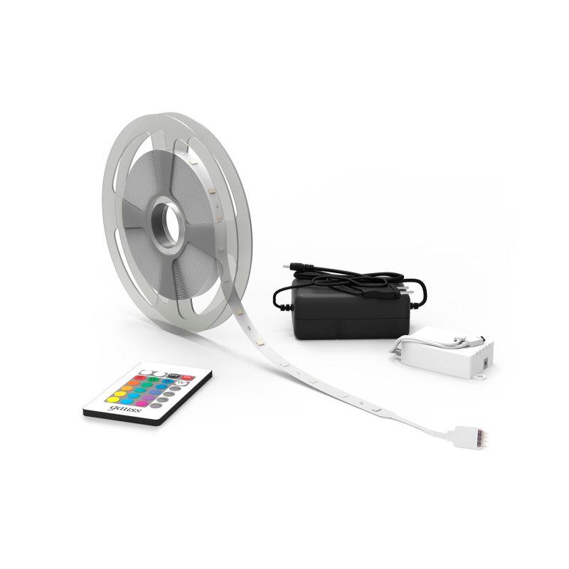 Лента светодиодная LED 6 Вт/м 390 Лм/м 5050-SMD 60 (30RGB+30W) шт/м 12 В DC RGBW RGBW IP20 блистер (3 м ) (комплект) Basic Gauss (BT010)