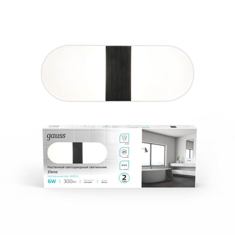 Светильник светодиодный настенный ДПБ-6 Вт 300 Лм 200-240 В 290 мм LED акцентный BR032 Elena Gauss (BR032)