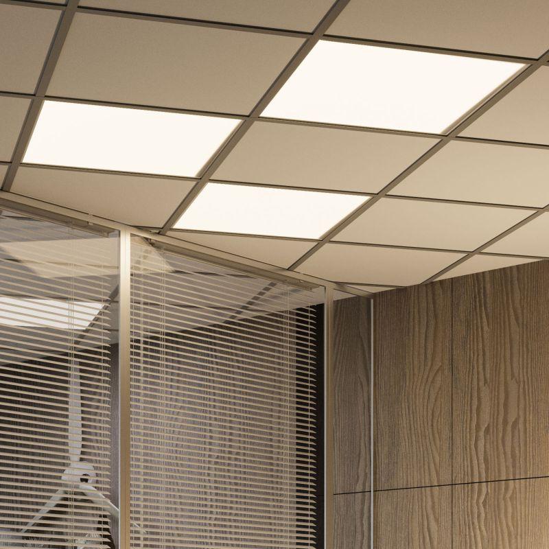 Светильник светодиодный ДВО 48Вт 4000К IP20 4500лм 595х595х19мм офисный призма GAUSS 842123245