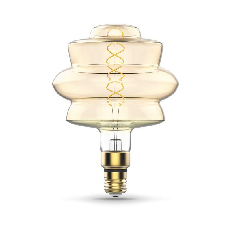 Лампа светодиодная LED 8 Вт 560 Лм 2400К теплая Е27 BD180 golden flexible Filament Gauss (161802008)