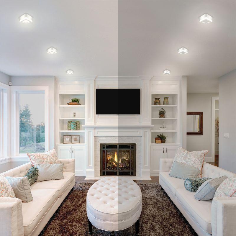 Светильник светодиодный Backlight ДПО 6 + 3Вт 3000К IP20 540лм 220-240В 145х145мм квадрат накладной 3 режима бел. GAUSS BL222