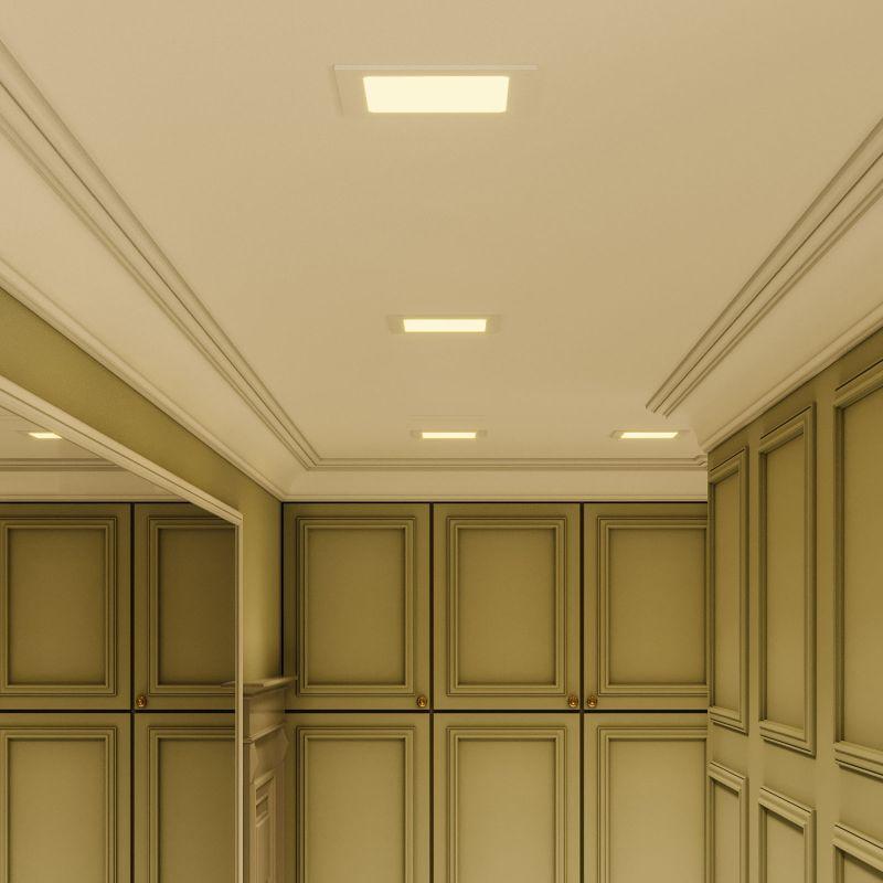 Светильник светодиодный Slim ДВО 12Вт 3000К IP20 800лм 180-265В d155х155мм 170х170х22мм квадрат встраив. монтажный GAUSS 940111112