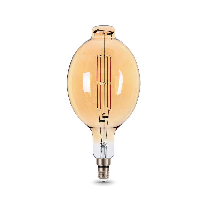 Лампа светодиодная LED 8 Вт 780 Лм 2400К теплая Е27 BT180 golden straight Filament Gauss (151802008)