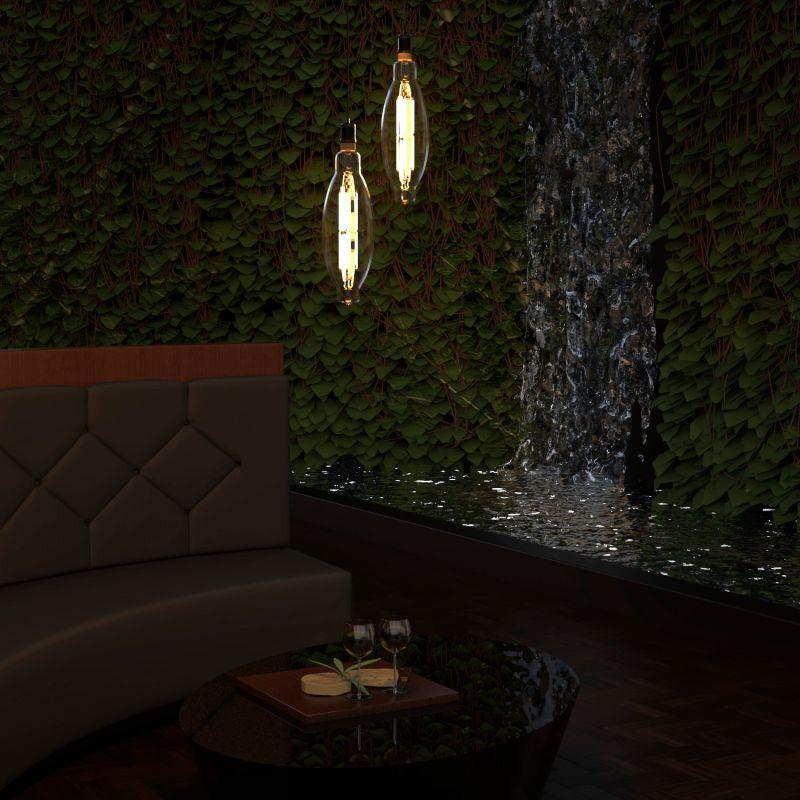 Лампа светодиодная LED 6 Вт 780 Лм 2400К теплая Е27 BT120 golden straight Filament Gauss (155802008)