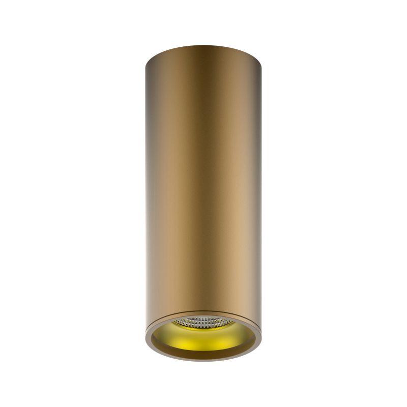 Светильник светодиодный ДПО 12 Вт 900 Лм 3000К цилинндр накладной 170-240 В 79х200 мм IP20 кофе/золото LED Overhead Gauss (HD002)