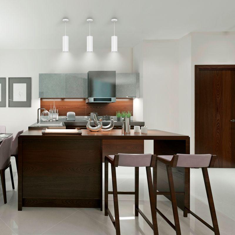 Светильник светодиодный подвесной ДПО 12 Вт 920 Лм 4100К цилиндр белый IP20 LED 79х200 мм 170-240 В Overhead Gauss (HD036)