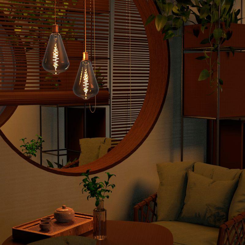 Лампа светодиодная LED 8.5 Вт 165 Лм 1800К теплая Е27 ST164 gray flexible Filament Gauss (157802005)