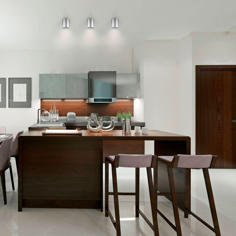 Светильник светодиодный накладной ДПО-12Вт 4100K 79x100мм HD004 (хром сатин) Gauss (HD004)