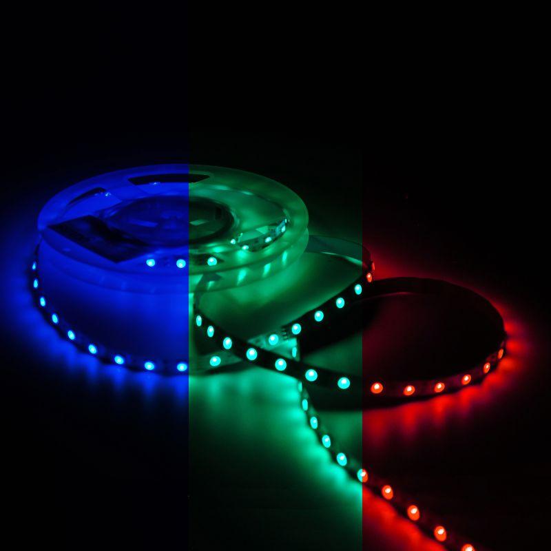 Лента светодиодная LED 10 Вт/м 700 Лм/м 5050-SMD 60 шт/м 12 В DC RGB RGB IP20 блистер (3 м ) (комплект) Basic Gauss (BT041)