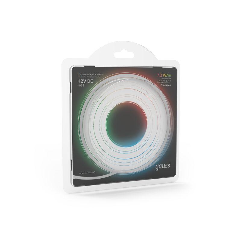 Лента светодиодная LED 5050-SMD 7.2W 12V DC RGB IP66 5м
