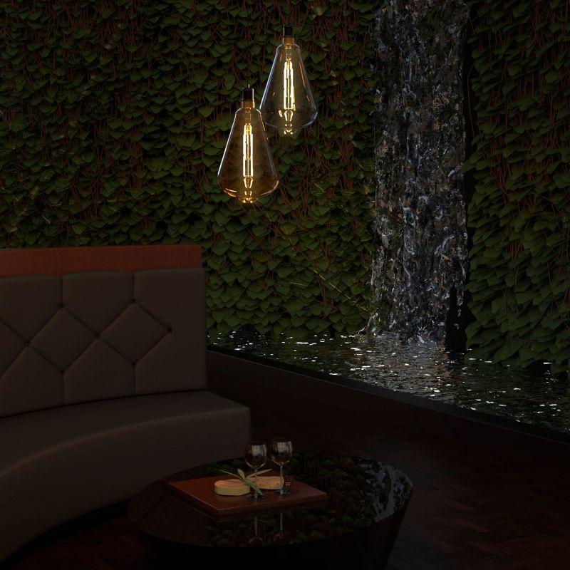 Лампа светодиодная LED 6 Вт 890 Лм 2700К теплая Е27 ST164 golden straight Filament Gauss