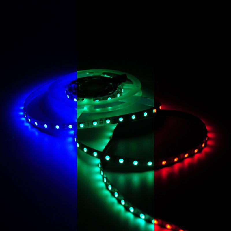 Лента светодиодная LED 10 Вт/м 700 Лм/м 5050-SMD 60 шт/м 12 В DC RGB RGB IP20 блистер (5 м ) Basic Gauss
